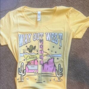 Next Level Apparel Yellow Graphic Tee